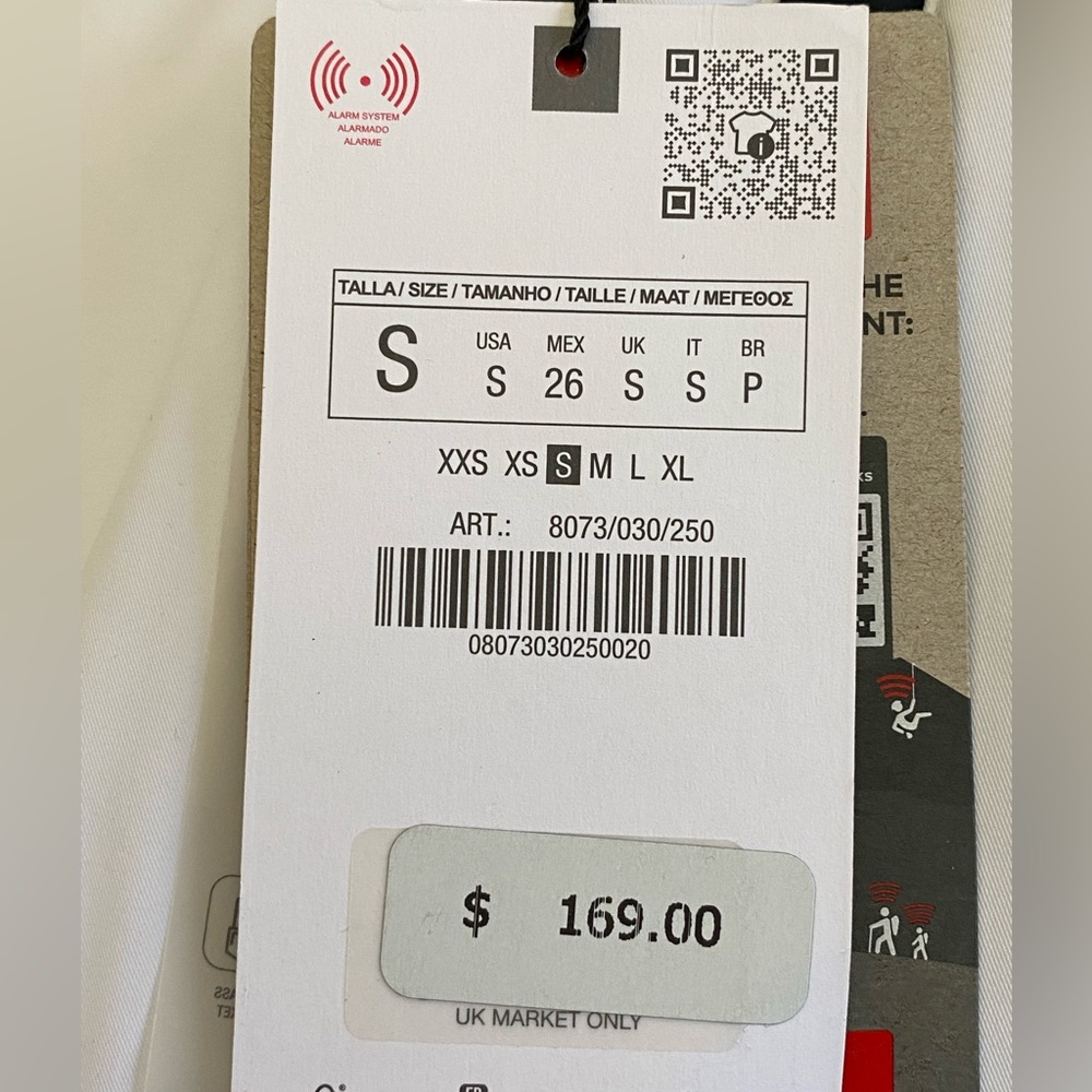 NWT. Zara White Windproof and Waterproof Recco® Technology Jumpsuit. Size S, M. - Picture 16 of 16